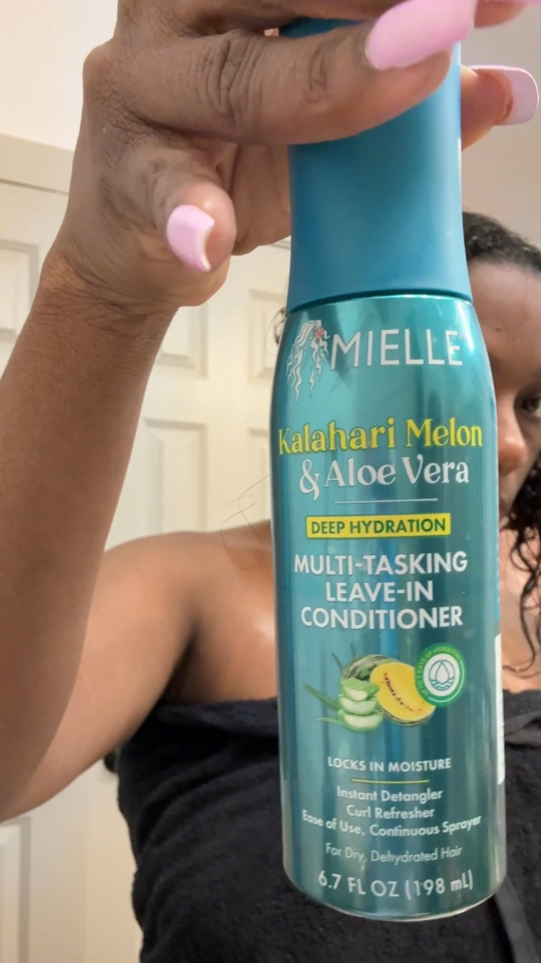 I really enjoyed using this leave-in conditioner. My hair felt noticeably softer and more hydrated after application, and the formula was lightweight without weighing my hair down. It helped with detangling, reduced dryness, and left my hair feeling moisturized throughout the day. One thing I especially noticed was that when it came time to wash my hair the next day, it was still soft and manageable, making wash day much easier. I also love that it fits seamlessly into the regular hair care routine and left my hair feeling healthy and hydrated. The packaging is kind of cool, except if you have it delivered, it's a possibility that it could come damaged, so pick it up inside the store. I love the spray, and then I also love that it had a little knob on the top that you can turn the nozzle on and off. It was like a little button that you slide back and forth, and that was pretty cool too. 

@influenster @mielle @mielleorganics @texturedhaircare @curlyhairproducts #complimentary #mielle #mielleorganics #texturedhaircare #curlyhairproducts