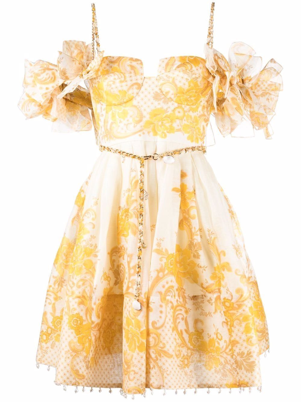 Postcard bow bodice mini dress | Farfetch (US)
