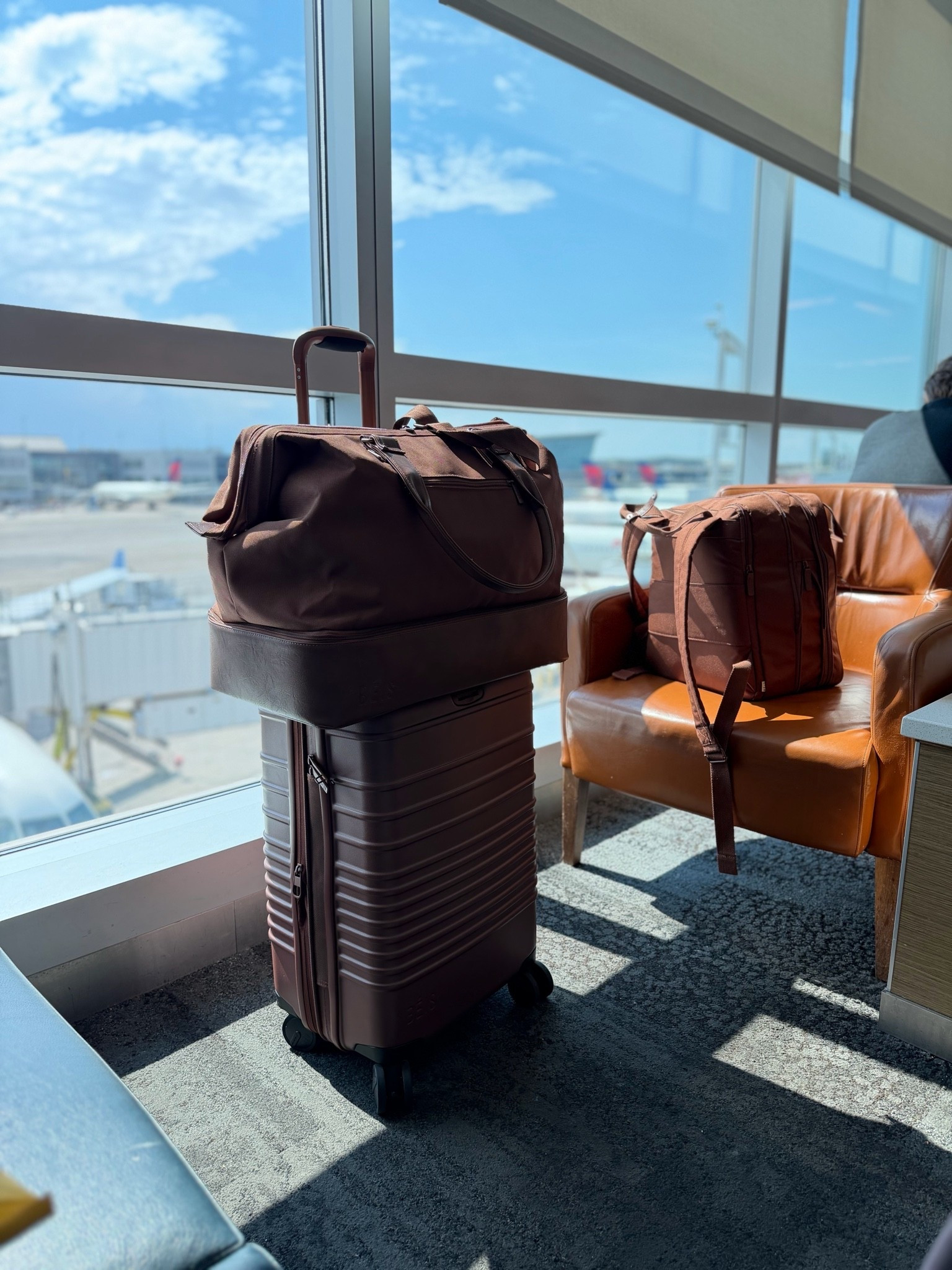 Summer travels are in a full bloom and I absolutely adore my strudy the most beautiful set from @beistravel in maple color. I was getting so many compliments. Beis the weekender

#LTKootd #LTKSeasonal #LTKTravel