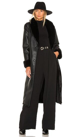 EAVES Blake Coat in Black. - size L (also in M, S, XL, XS, XXS) | Revolve Clothing (Global)