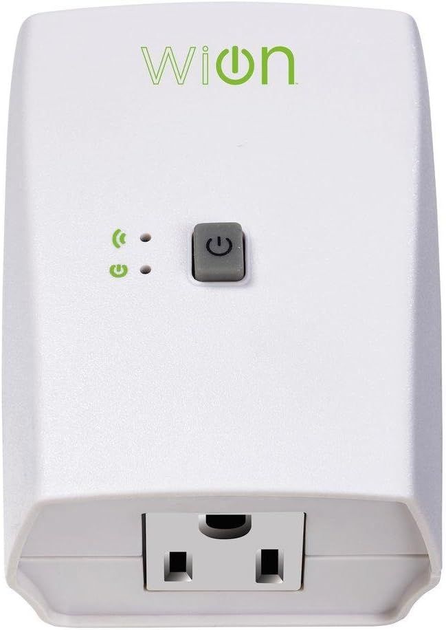 WiOn 50050 Indoor WiFi Plug With 1 Grounded Outlet, White | Amazon (US)