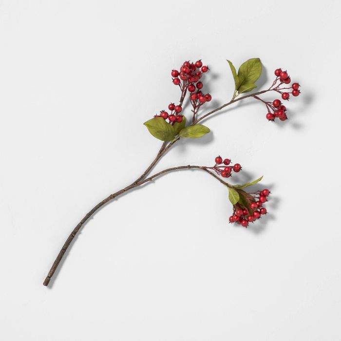 Faux Red Berry Stem - Hearth & Hand™ with Magnolia | Target