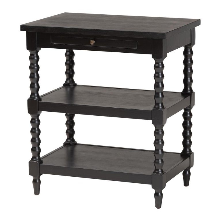Baxton Studio Imogene Retro-Modern Black Wood End Table | Walmart (US)
