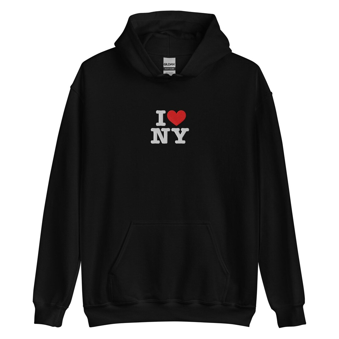 Embroidered I Love NY Unisex Hoodie - Etsy | Etsy (US)