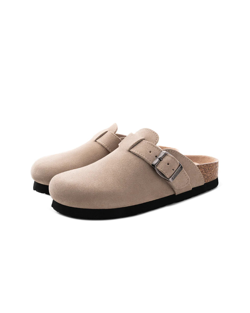 Breathe | Platform Women Clogs - Taupe / 8.5 | Fitory Footwear US