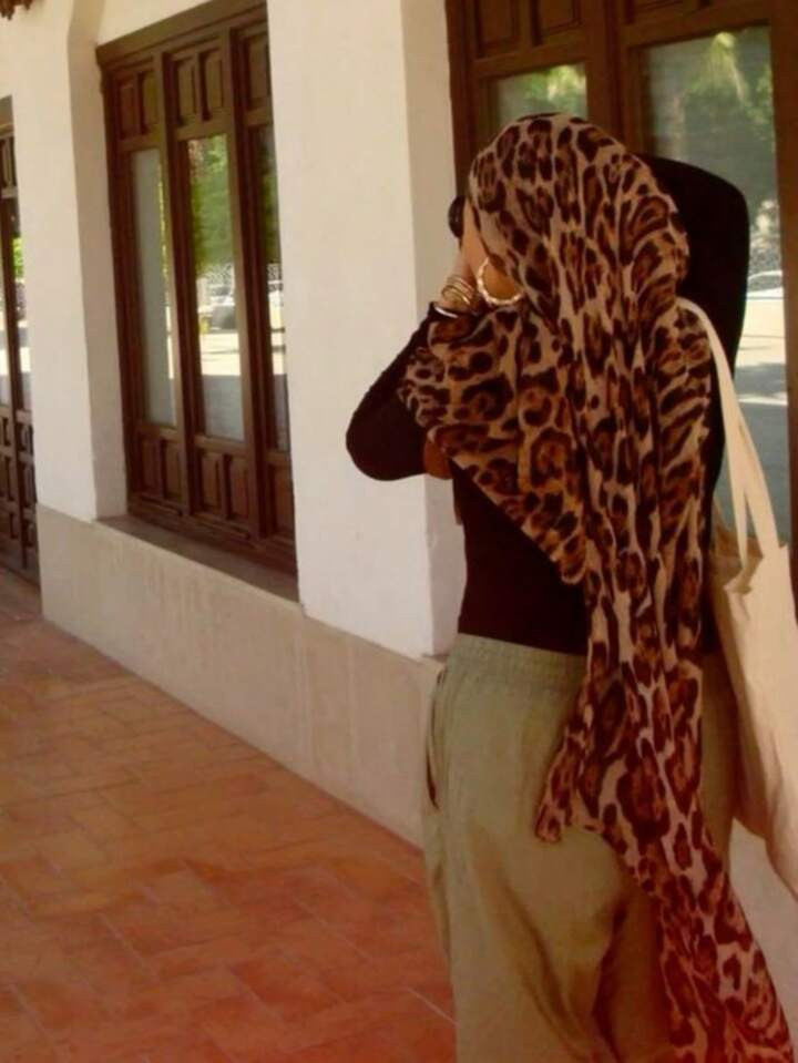 1 Stück Damen Schal im Boho-Stil mit Leopardenmuster, Hijab, dünn, leicht und atmungsaktiv, gee... | SHEIN