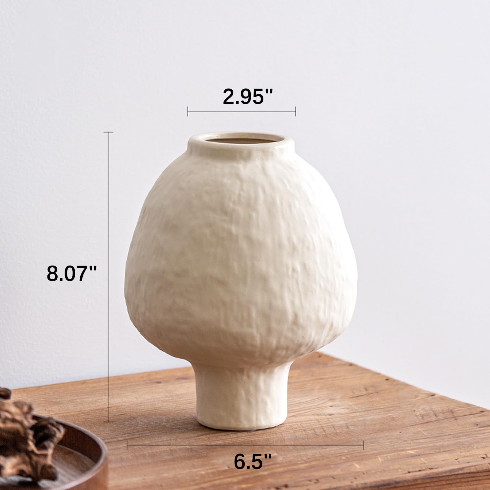 Smiletag Ceramic Vase, Farmhouse Decor, Home Decorative Vase, Wabi-Sabi Home Decor, Boho Decor Vases for Living Room, Kitchen, Bedroom, Office, Shelf Centerpiece Table Decorations | Amazon (US)