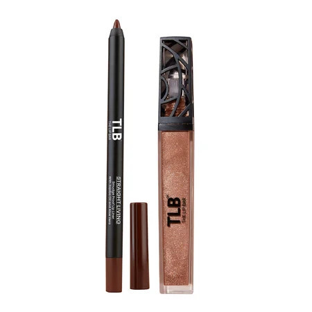 The Lip Bar Perfect Pair Lip Kit, Straight Living Lip Liner and Goddess Lip Gloss | Walmart (US)