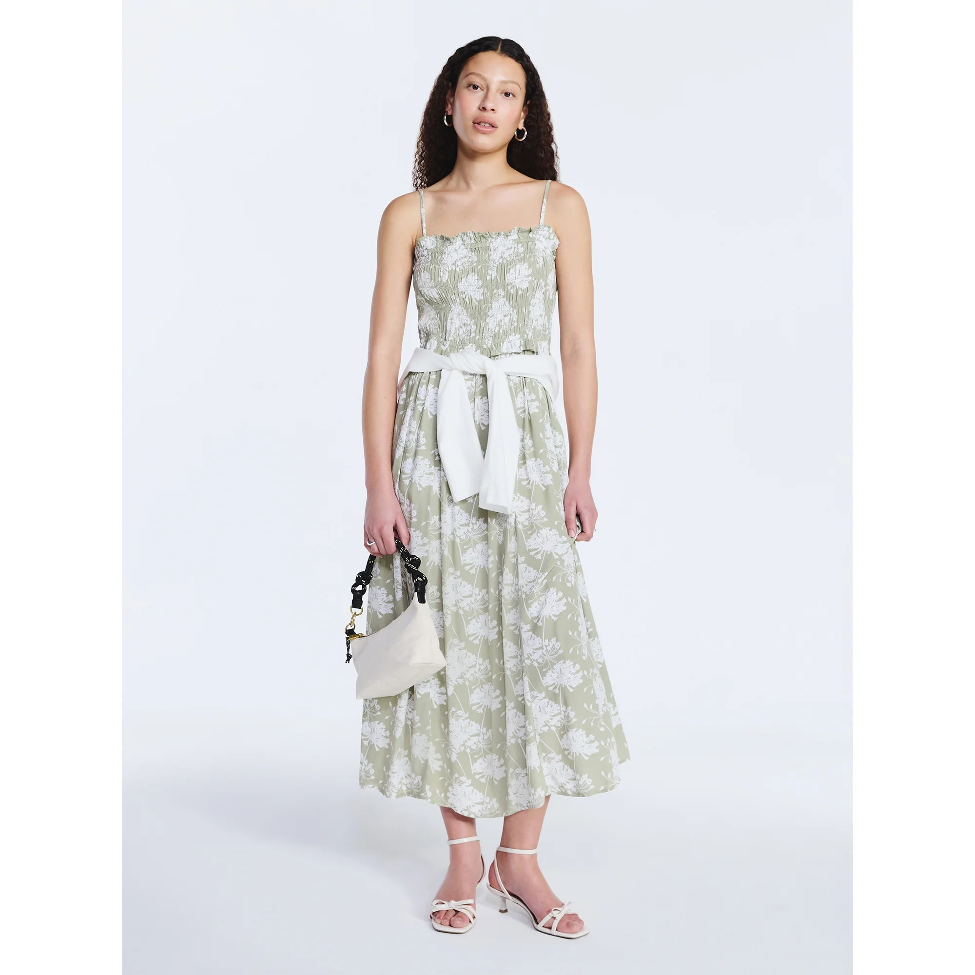 Free Assembly Women's Smocked Peplum Maxi Dress, Sizes XS-XXL | Walmart (US)