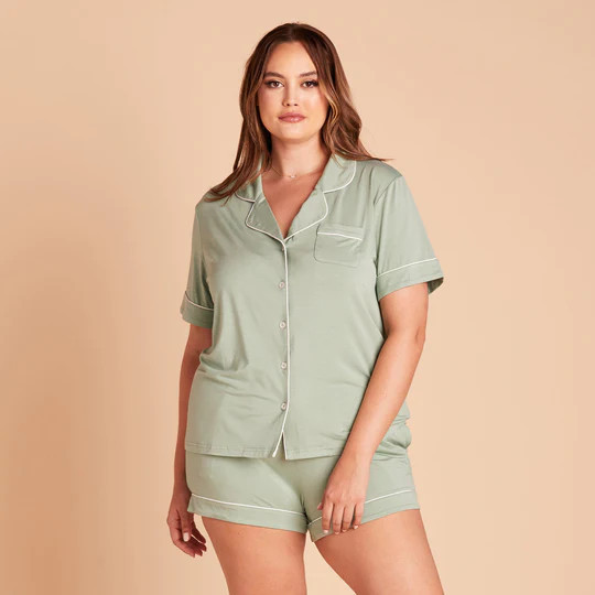 Jonny Pajama Set Curve - Sage | Birdy Grey