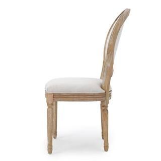 Phinnaeus Beige Fabric Dining Chairs (Set of 2) | The Home Depot