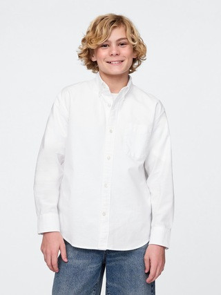 Kids Relaxed Oxford Shirt | Gap (CA)