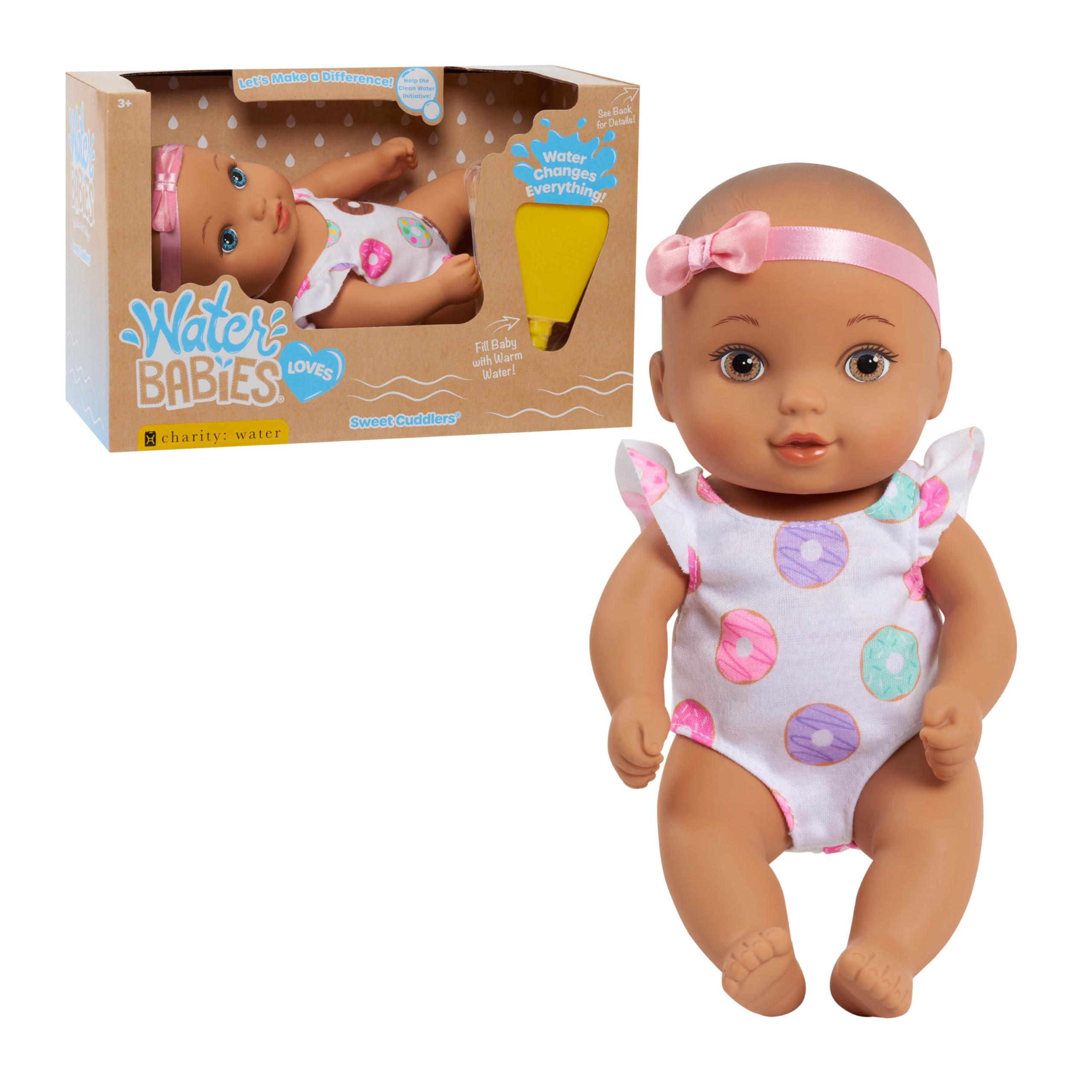 WaterBabies Doll Sweet Cuddlers, Donuts, Support a Partnership with charity: water, Water Filled ... | Amazon (US)