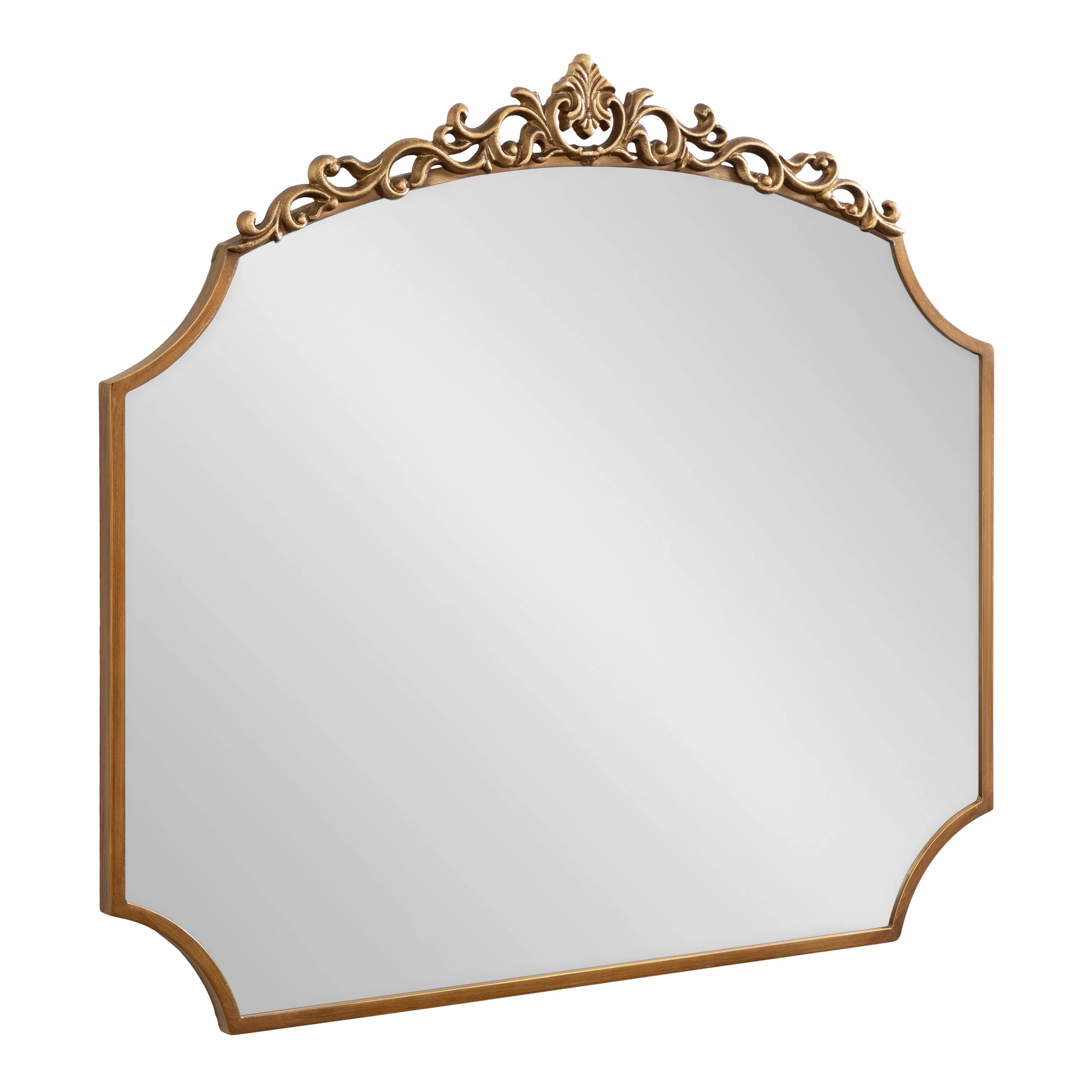 Kate and Laurel Arendahl Ornate Traditional Arched Scallop Mirror, 36 x 32, Gold, Decorative Baro... | Walmart (US)