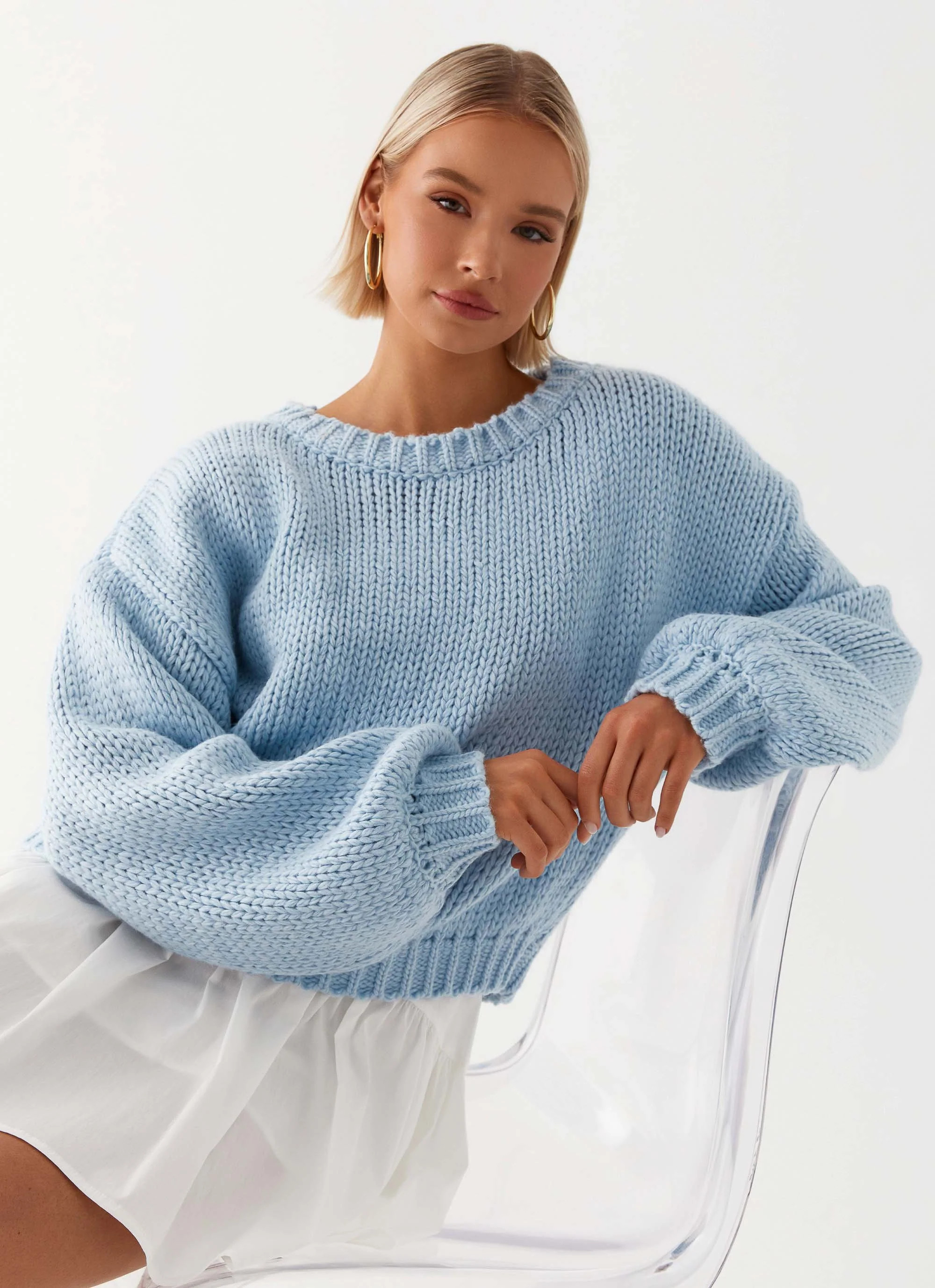 Costella Knit Sweater - Blue | Peppermayo (Global)