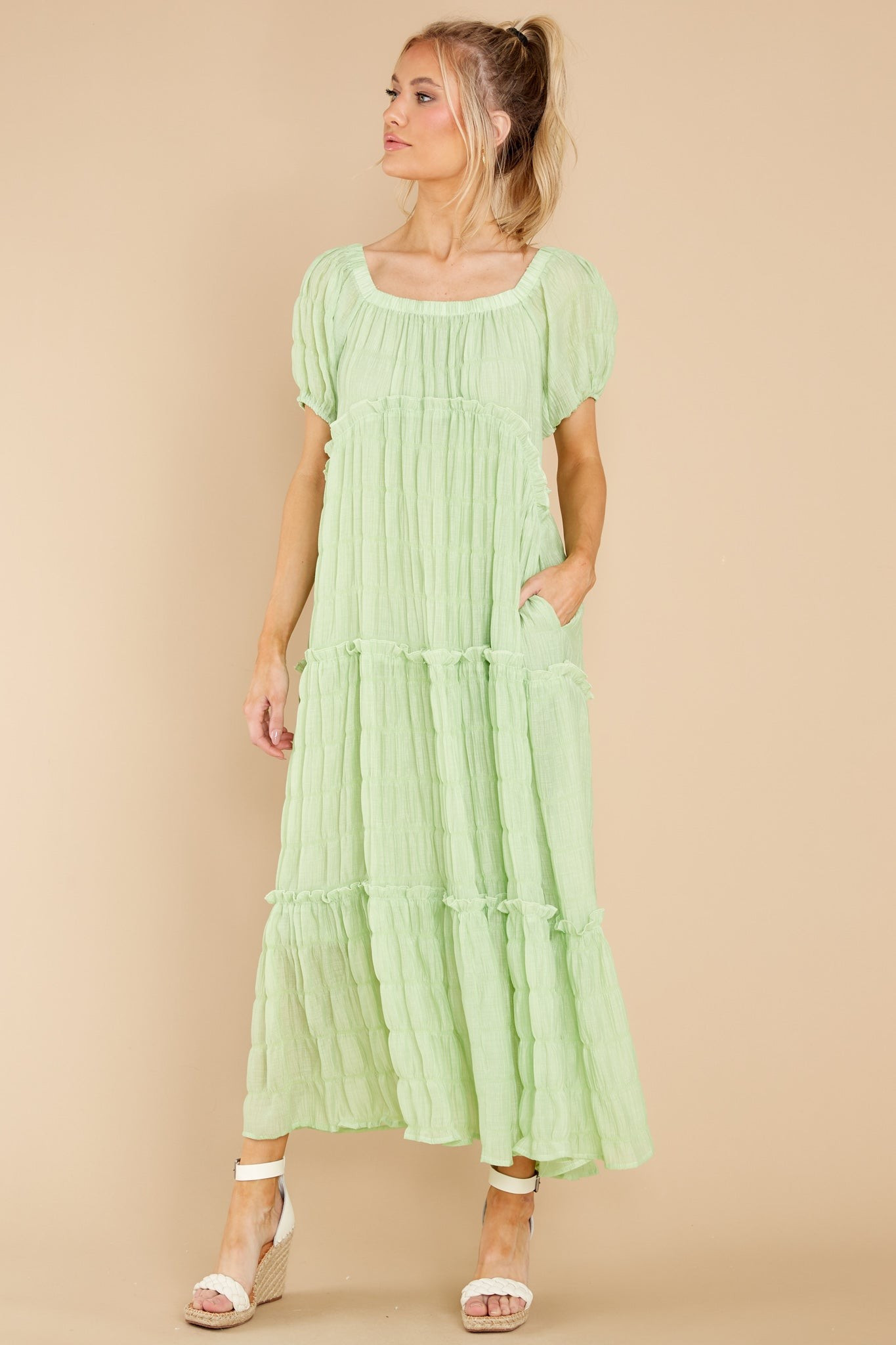 Exploring Love Pastel Green Maxi Dress | Red Dress 