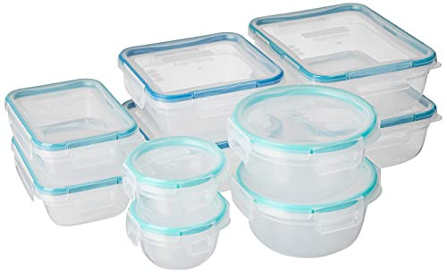 Snapware Total Solution 20-Pc Plastic Food Storage Containers Set with Lids, 8.5-Cup, 5.5-Cup, 4-... | Amazon (US)
