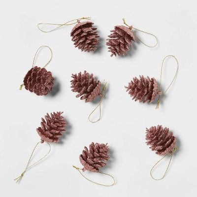 8ct Glittered Pinecone Christmas Tree Ornament Set - Wondershop™ | Target