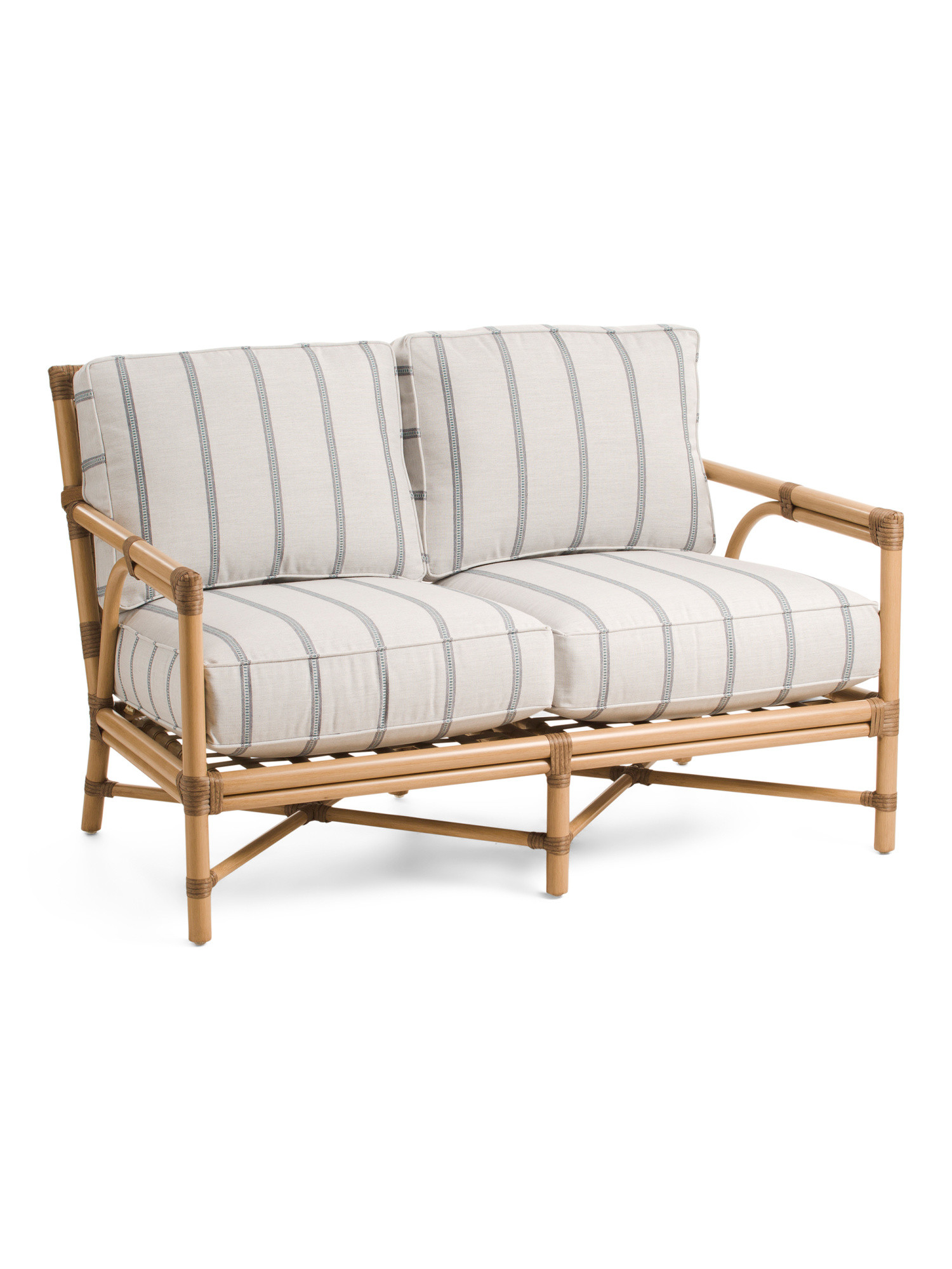 49x33 Outdoor Key Largo Sunbrella Fabric Aluminum Frame Love Seat | Marshalls