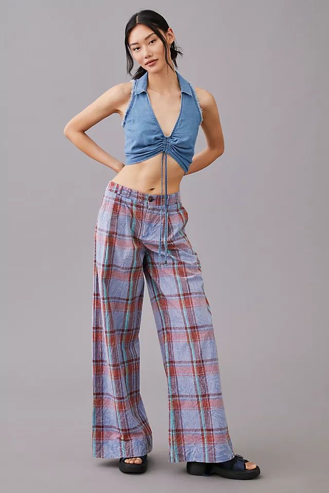 By Anthropologie Plaid Wide-Leg Pants | Anthropologie (US)