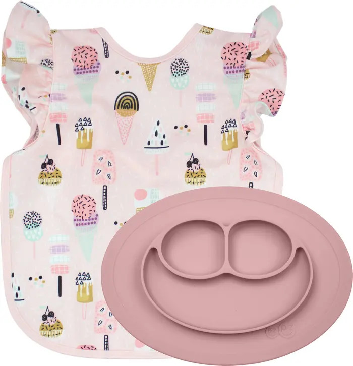 x BapronBaby Blush Apron & Feeding Mat Set | Nordstrom