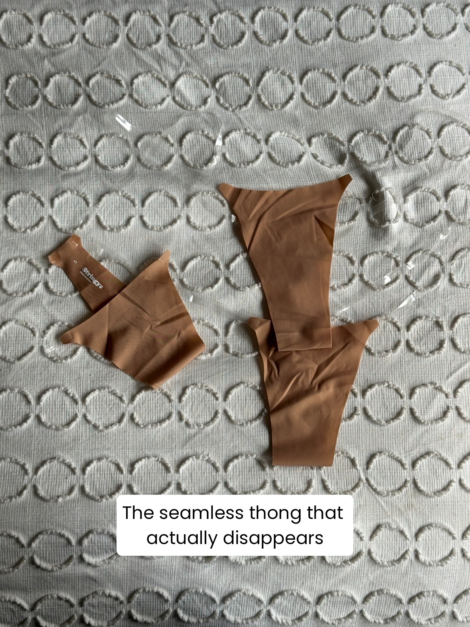 The invisible underwear I didn’t know I needed 👀

If you’re wearing sheer dresses, slip skirts, satin, tights. ANY holiday outfit that needs a smooth base these Stringys are actually perfect.

They’re thin, seamless, and literally disappear under clothing.

I got the Sun Kissed Sand set and it’s perfect for all my lighter holiday outfits.

Highly recommend adding these to your basics drawer 💛 #ad

#LTKHoliday #LTKootd #LTKgrwm