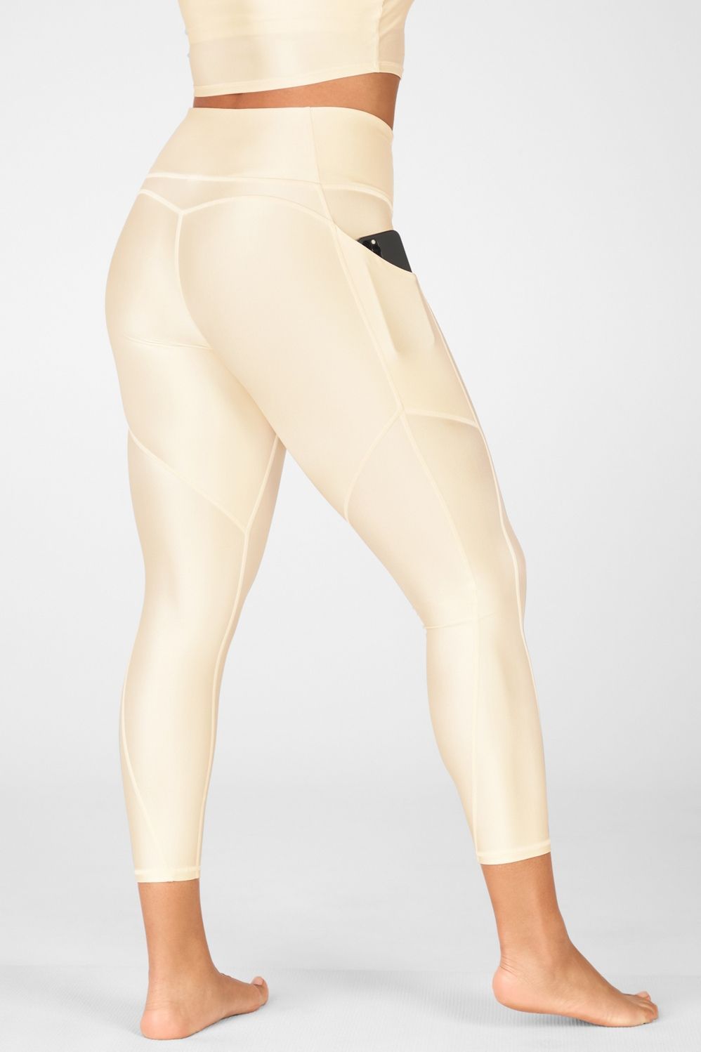 Oasis Shine High-Waisted Pocket 7/8 | Fabletics