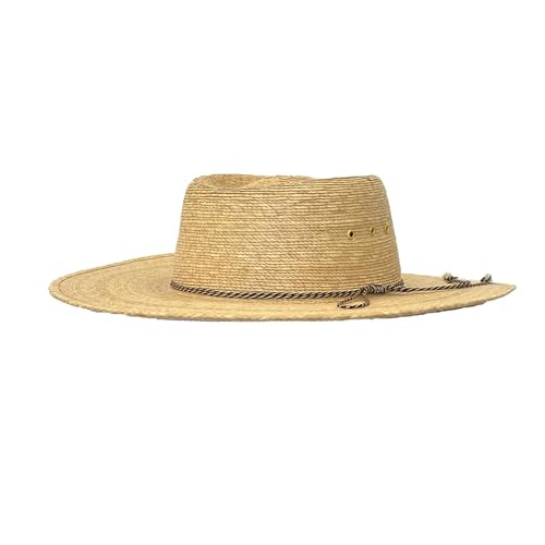 L*Space Wayne Hat for Women, Featuring a Flat Crown, Skimmer Sihouette and Wrap-Around Rope Detail, Made of 100% Palm, One Size Natural | Amazon (US)