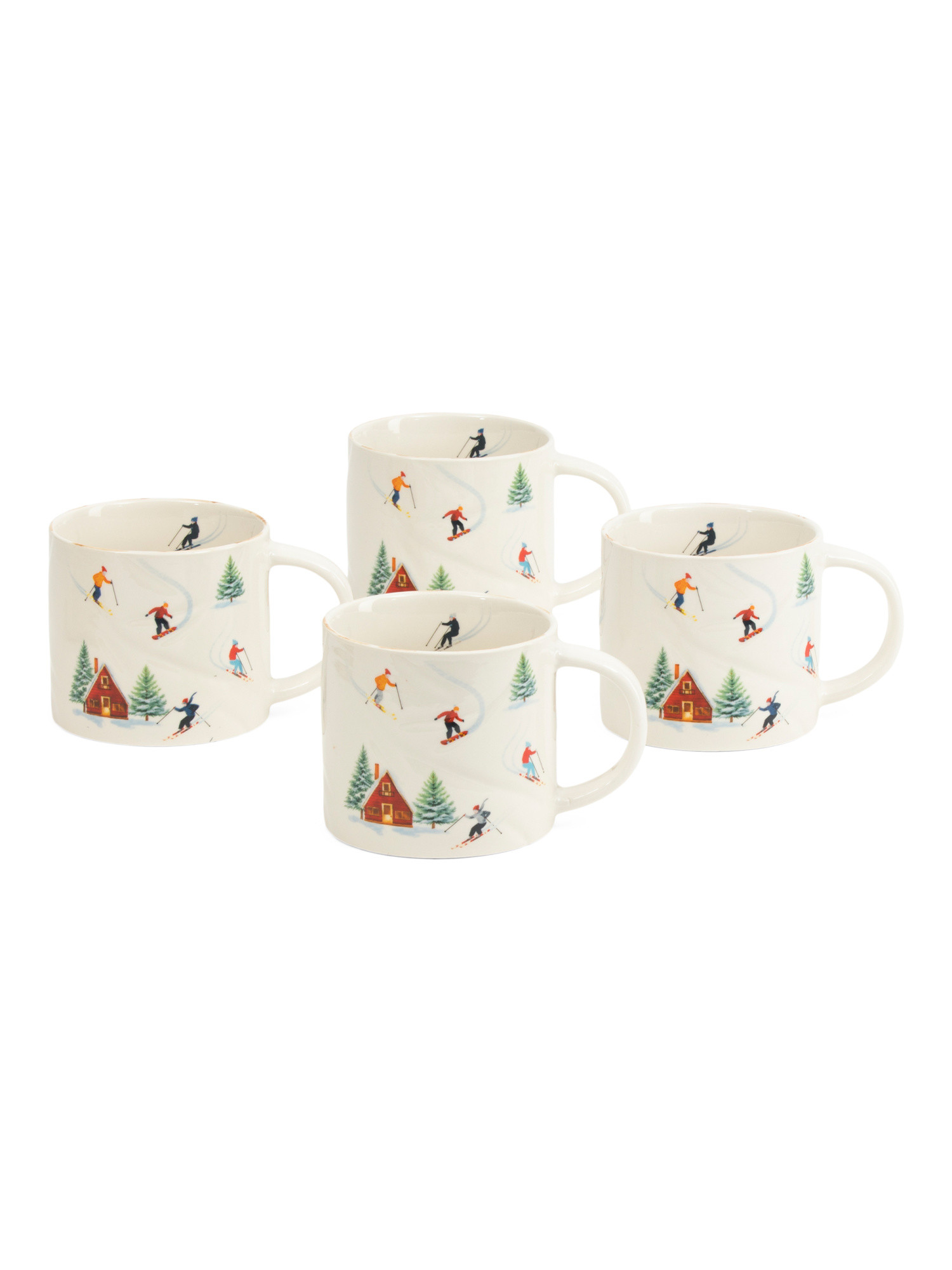 Set Of 4 Skier Mugs | Drinkware | Marshalls | Marshalls
