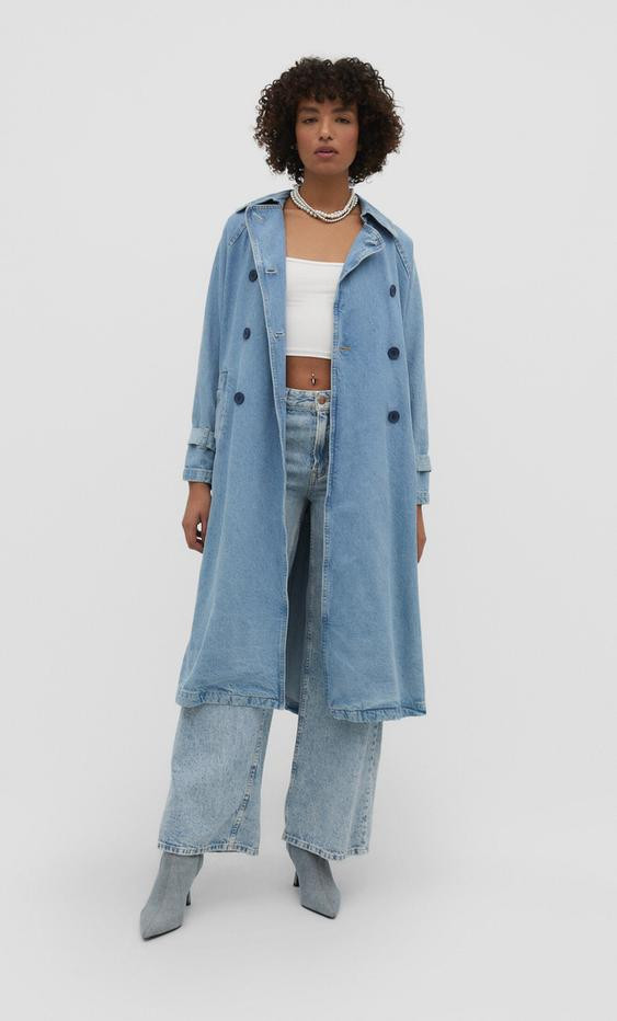 Trench denim - Moda da donna | Stradivarius Italia | Stradivarius (IT)