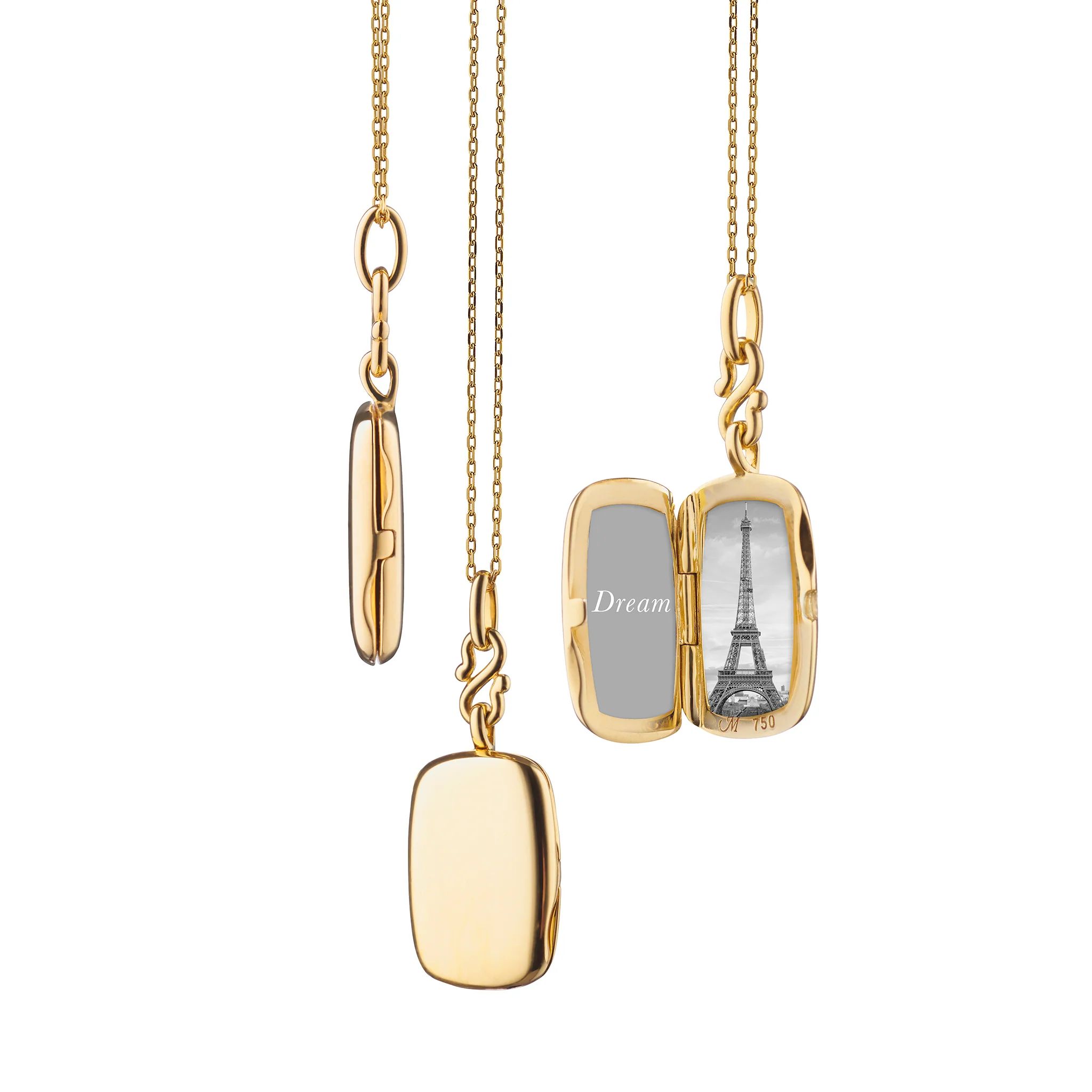 Slim "Britt" Gold Locket Necklace | Monica Rich Kosann