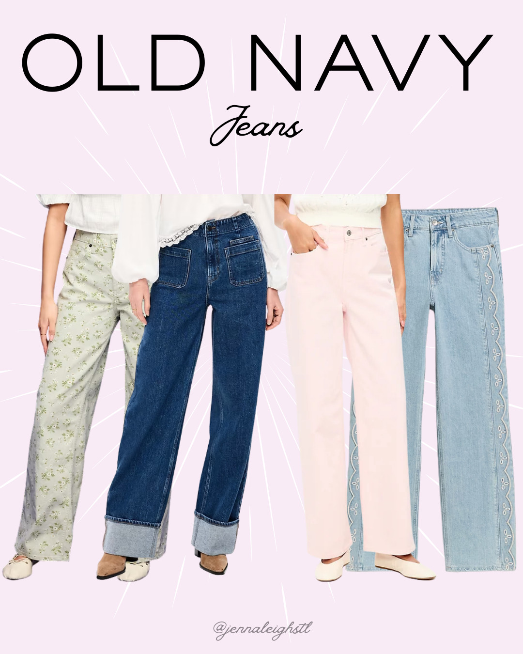 Old Navy is crushing it this season. Loving the colors and details of their jeans. 

 #LTKSeasonal #LTKMidsize #LTKTall