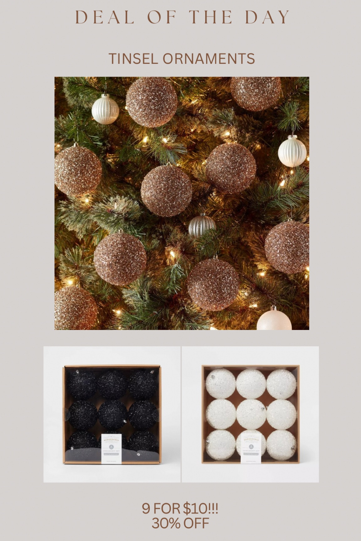 These tinsel ornaments were so popular last year & I just found them on sale through 10/12!!! All colors in stock! Only $10 for 9 ornaments 🙌🏻

#LTKHoliday #LTKHome #LTKSaleAlert