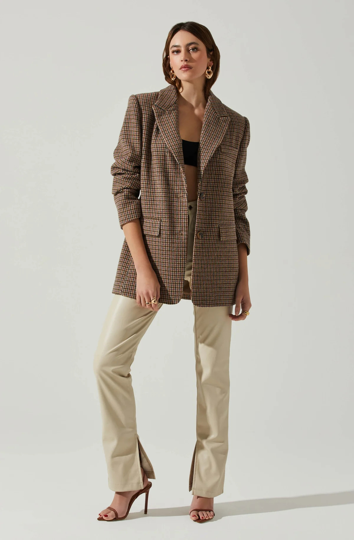 Pauline Plaid Oversized Blazer | ASTR The Label (US)