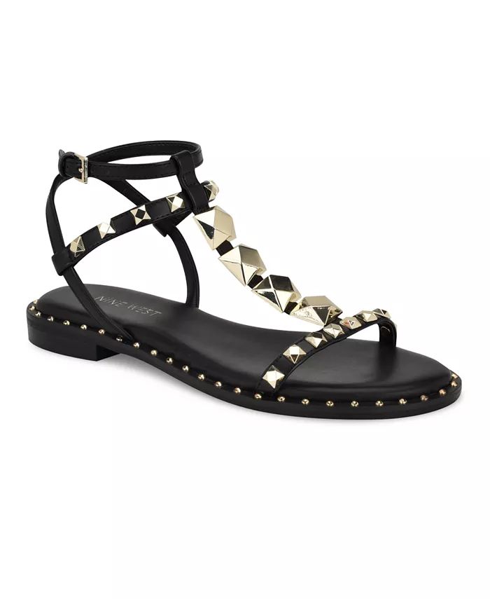 Nine West Women's Marcila Embellished Round Toe Casual Sandals - Macy's | Macy's