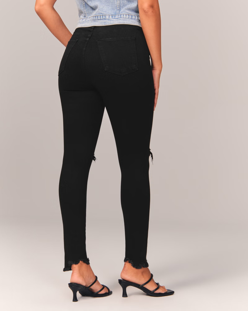 Curve Love High Rise Super Skinny Ankle Jeans | Abercrombie & Fitch (US)