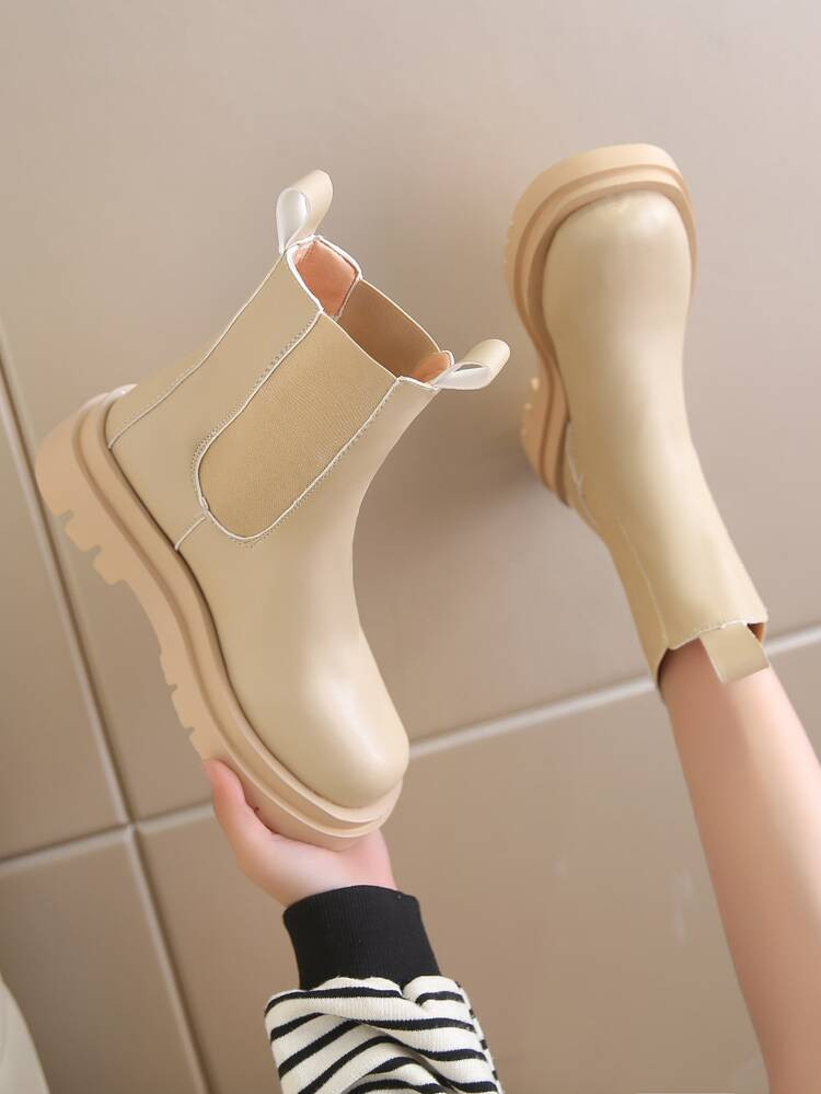 Minimalist Splicing Design Chelsea Boots | SHEIN