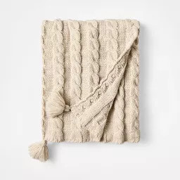 Knit Tassel Braided Throw - Threshold™ designed with Studio McGee | Target