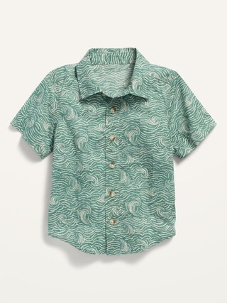 Short-Sleeve Poplin Shirt for Toddler Boys | Old Navy (US)