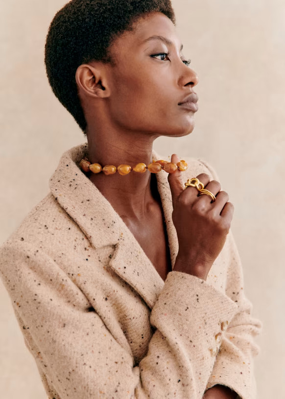 Kali Necklace - Honey - Resin - Sézane | Sezane Paris