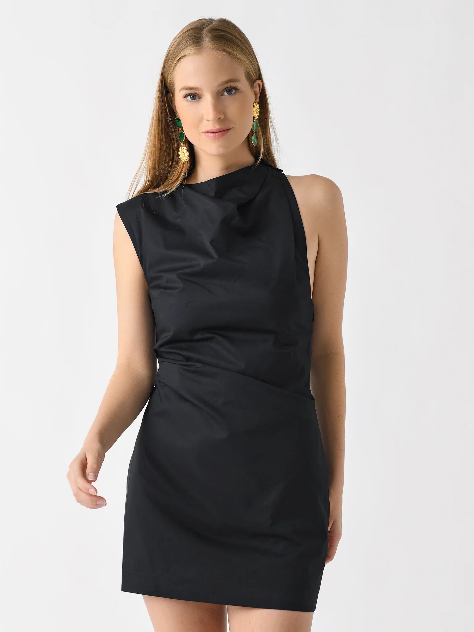 ST. AGNI
                      
                     Women's Asymmetric Tuck Mini Dress | Saint Bernard