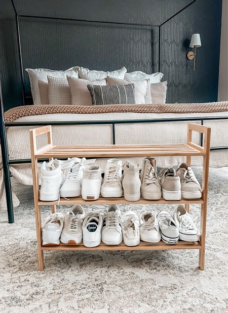 Shoe organization hack!! Watch my IG to get the deets! Love these mini shelves though so keep my shoes organized and displayed! Cheaper than reconstructing my whole closet and they’re cute too! 
#shoecloset #shoeorganization #iloveshoes #neutralshoes #stayorganized #organizedhome #homedecor #amazonfind

#LTKFind #LTKhome #LTKshoecrush