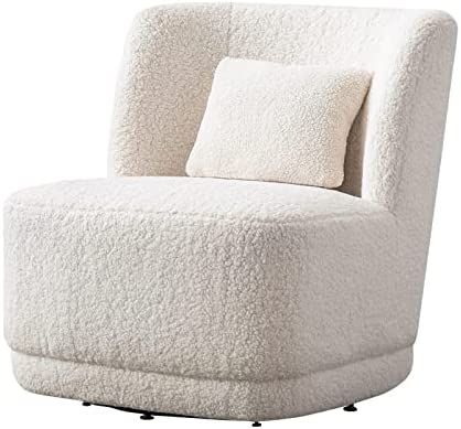 BFZ Swivel Chair, Round Accent Chair 360° Swivel Barrel Chairs, Comfy Sherpa Club Chairs with Pi... | Amazon (US)