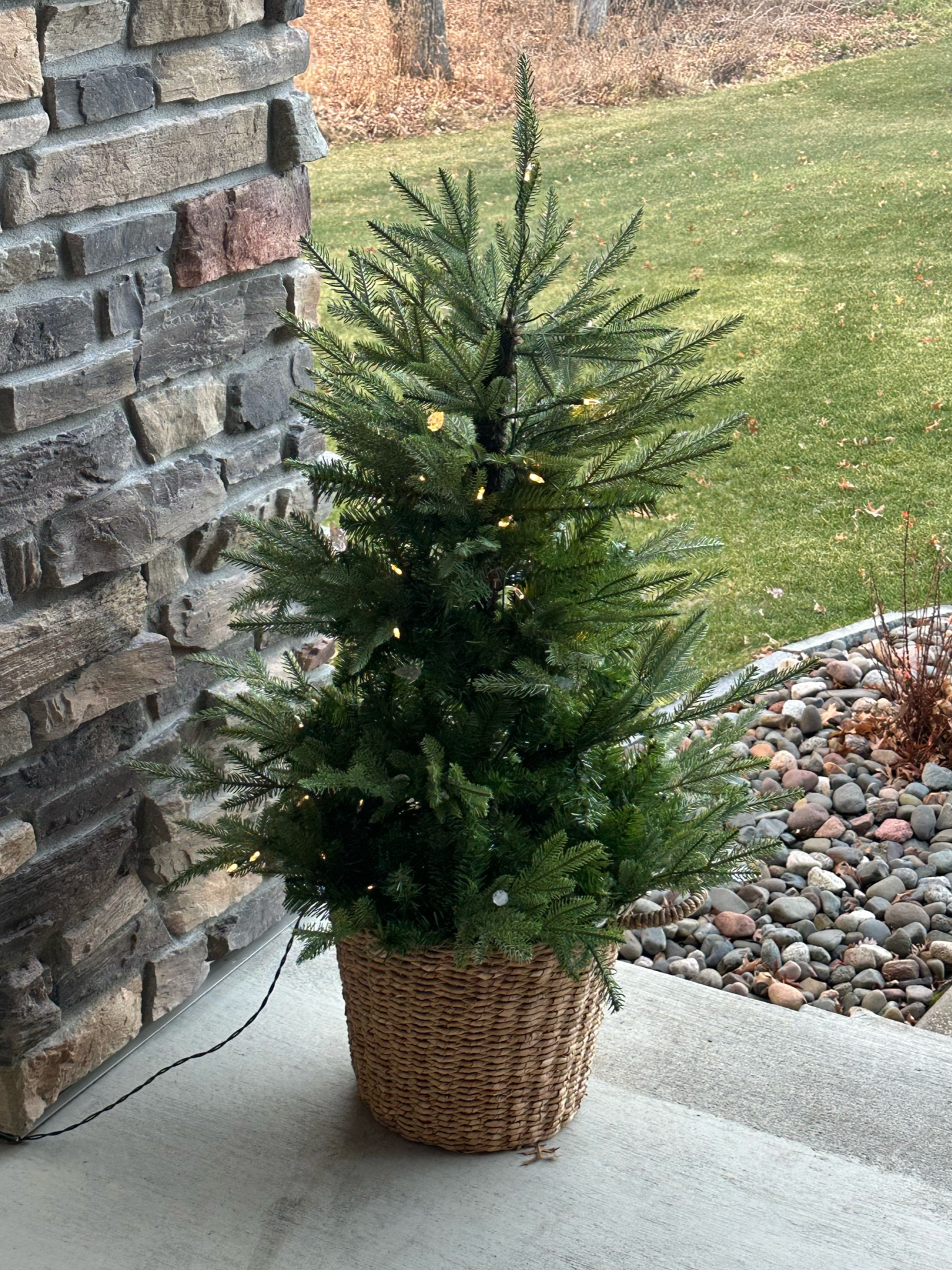 My new faux prelit porch trees! Absolutely adorable and fluffed up quickly! My basket is no longer available but I linked similar. 

Christmas decor, faux porch tree, At Home, 3 foot tree, mini Christmas tree, porch pot, seagrass basket 

#LTKHome #LTKSeasonal #LTKHoliday
