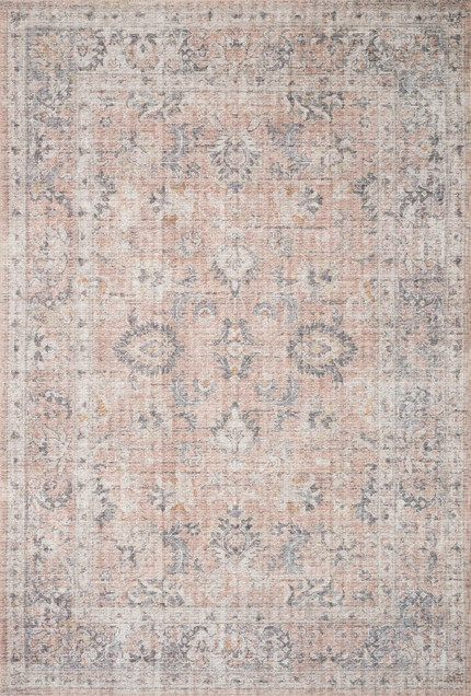 Gelo Oriental Area Rug in Blush/Gray