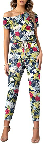 LAINAB Womens Casual Loose Summer Jumpsuits Rompers with Pockets | Amazon (US)