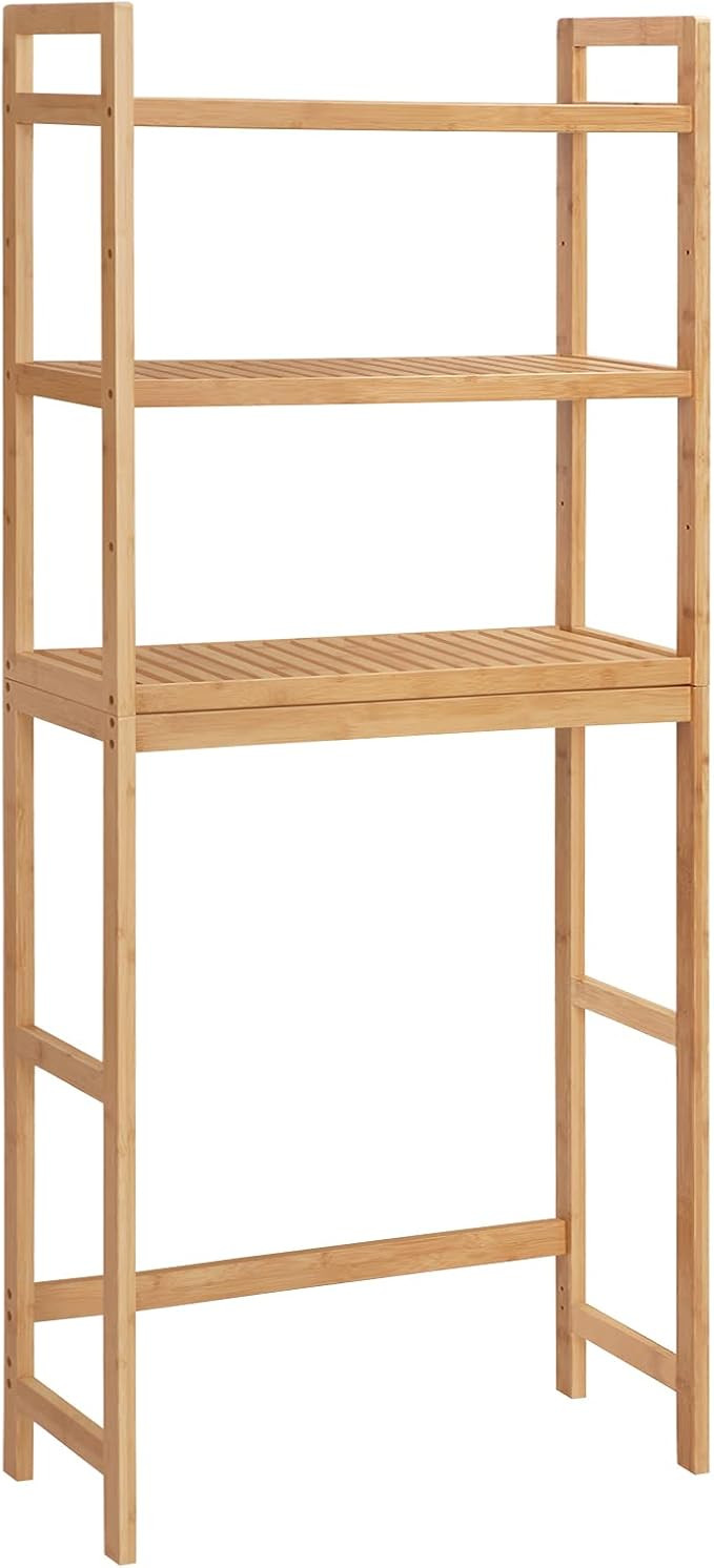 SONGMICS Over The Toilet Storage, 3-Tier Bamboo Over Toilet Bathroom Organizer with Adjustable Sh... | Amazon (US)