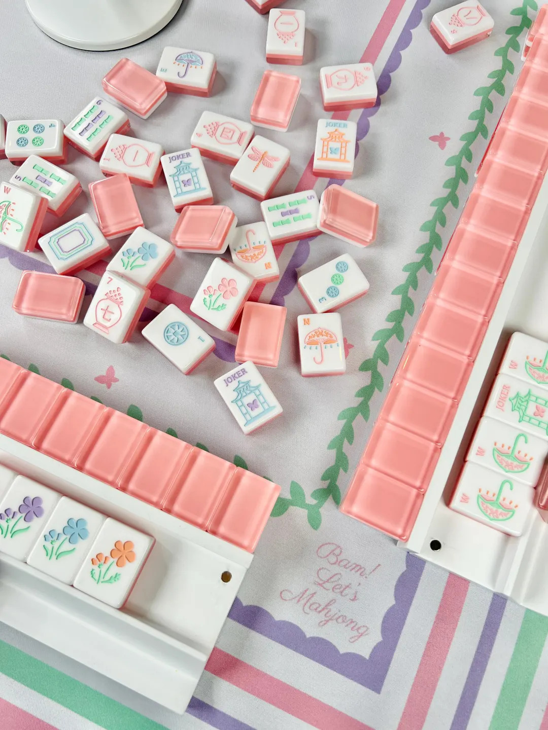 Mahjong Tiles Garden Party and Matching Neoprene Mat - Etsy | Etsy (US)