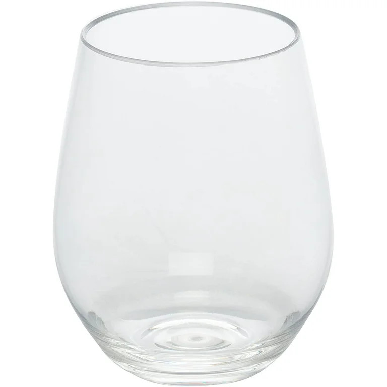 Unbreakable Stemless Wine Glasses, 18oz- 100% Tritan - Shatterproof, Reusable, Dishwasher Safe Dr... | Walmart (US)