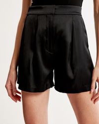 High Rise Satin Short | Abercrombie & Fitch (US)